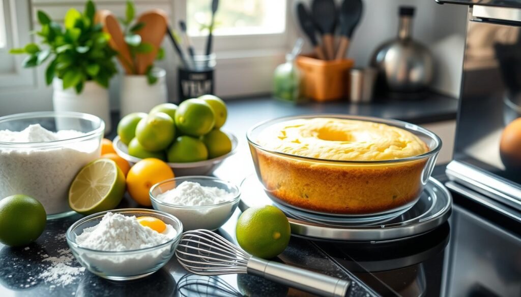 key lime cake preparation