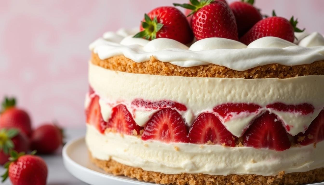 strawberry cheesecake cake recipe