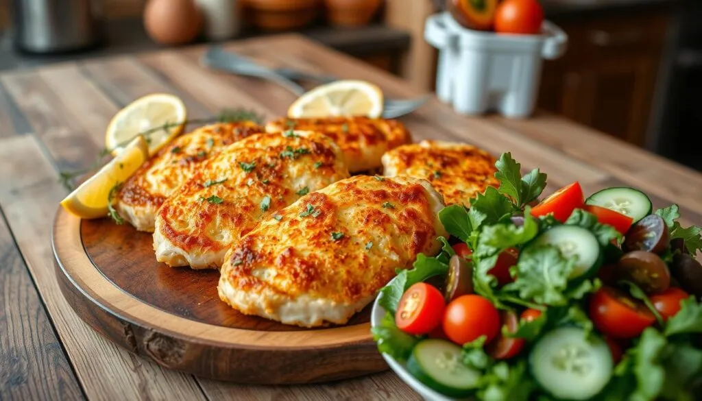 Delicious baked chicken cutlets