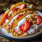 Strawberry Crunch Cheesecake Tacos