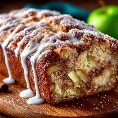 Homemade apple cinnamon bread fresh out of the oven