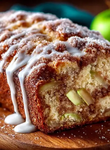 Homemade apple cinnamon bread fresh out of the oven