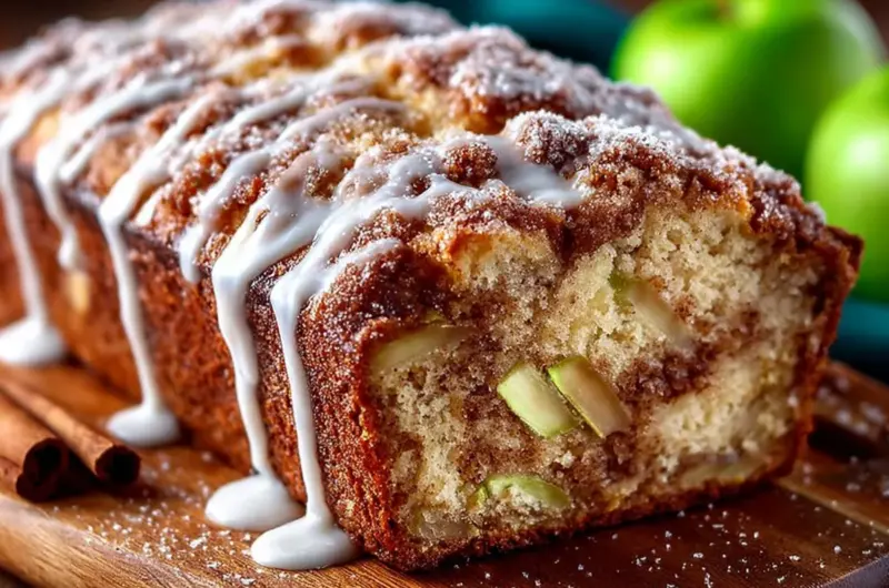 Homemade apple cinnamon bread fresh out of the oven