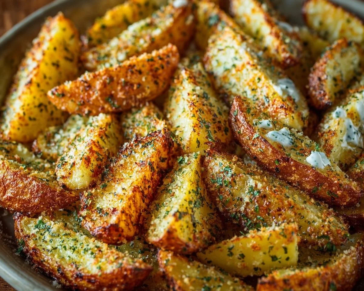Baked Garlic Parmesan Potato Wedges