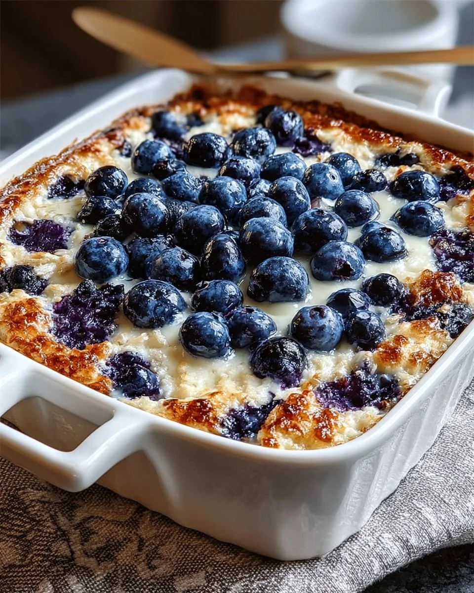 Blueberry Cottage Cheese Breakfast Bake