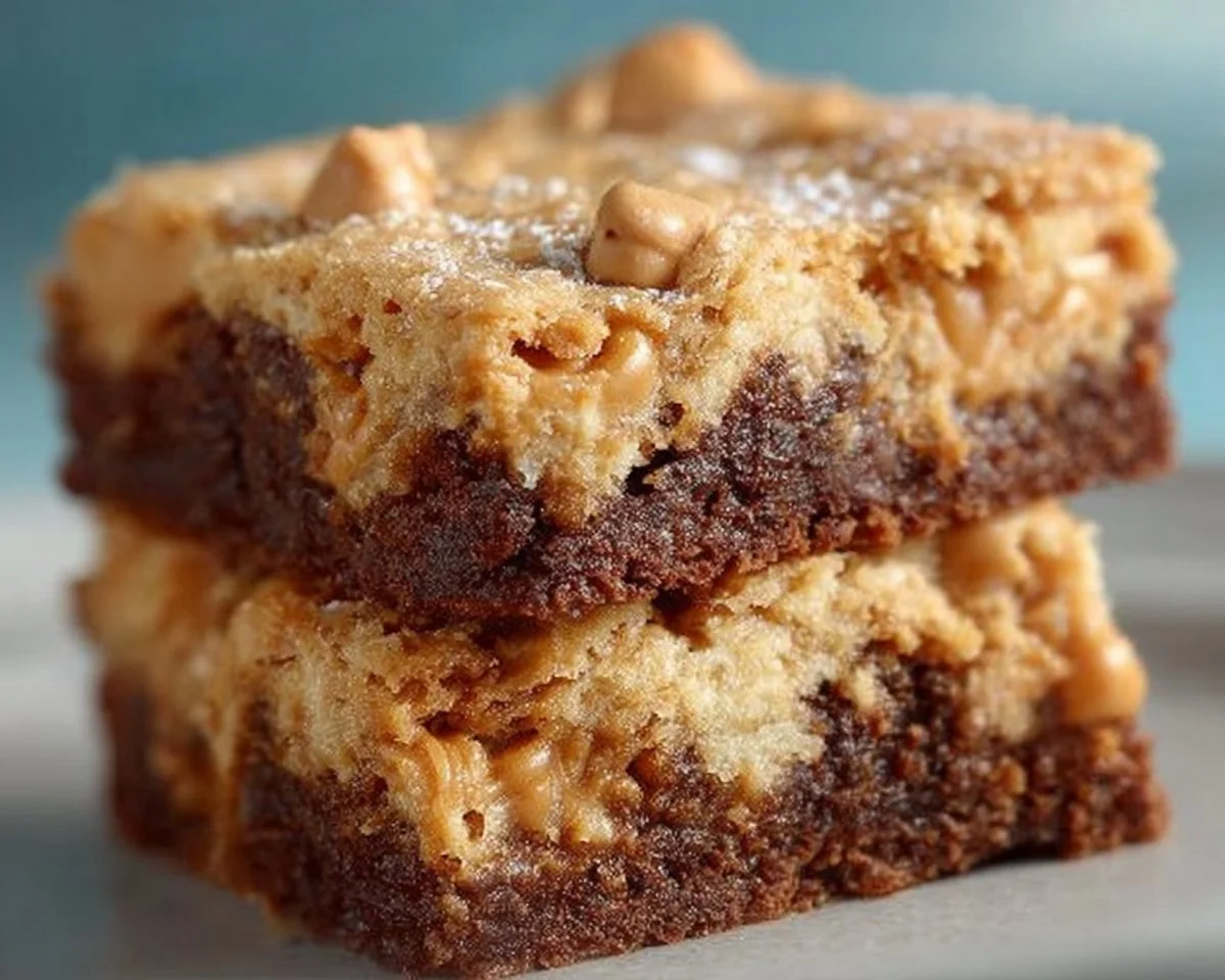 Chewy Peanut Butter Brownies