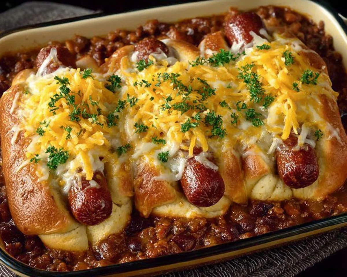 Chili Cheese Dog Bake