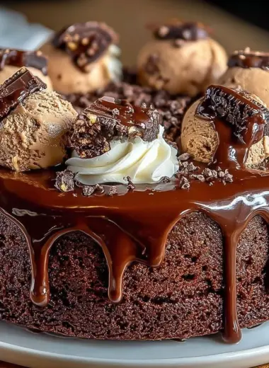 Delicious Choco Supernova Cake with rich chocolate layers and decorative frosting