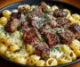 Garlic Butter Steak Bites & Creamy Parmesan Shells