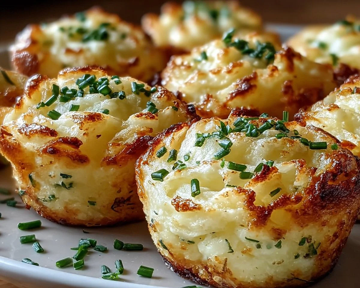 Garlic Chive Mashed Potato Puffins