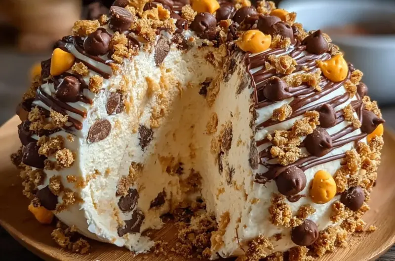 Indulgent Reese's Cheese Ball: A creamy, decadent dessert treat.