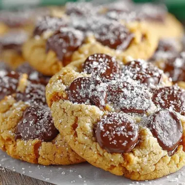 Delicious peanut butter chocolate chip cookies on a plate