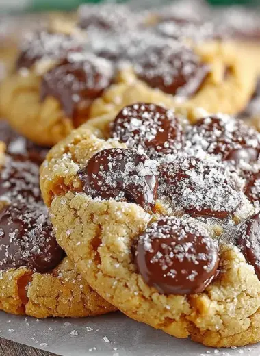 Delicious peanut butter chocolate chip cookies on a plate