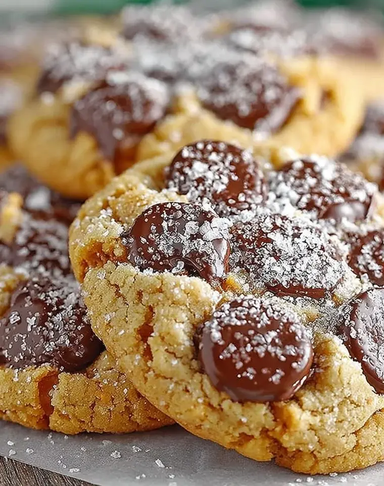 Delicious peanut butter chocolate chip cookies on a plate