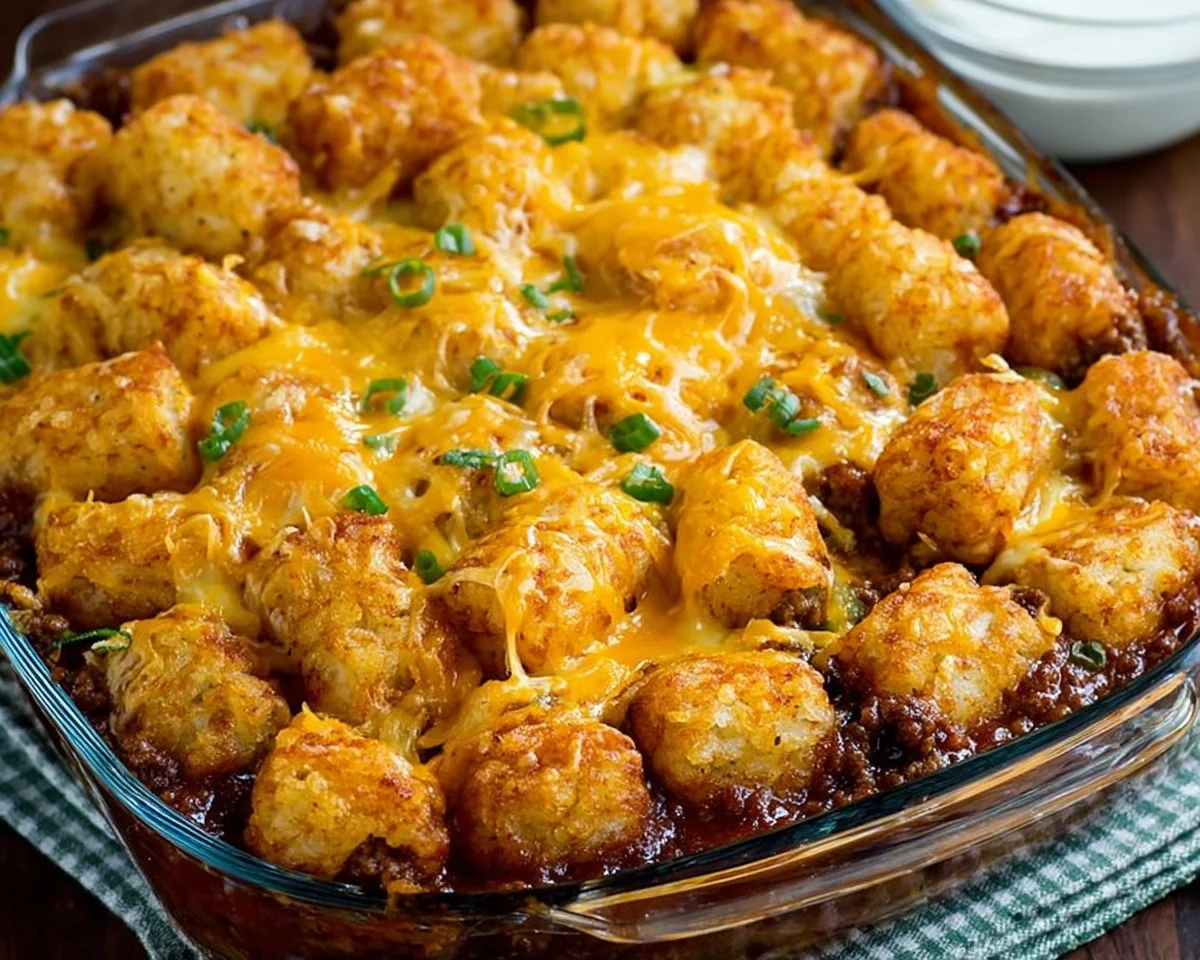 Sloppy Joe Tater Tot Casserole