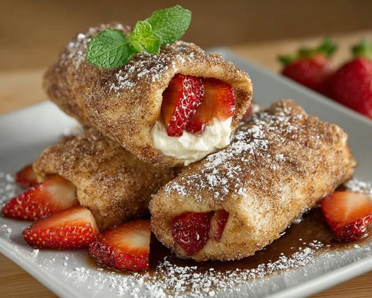 Strawberry Cheesecake Chimichangas