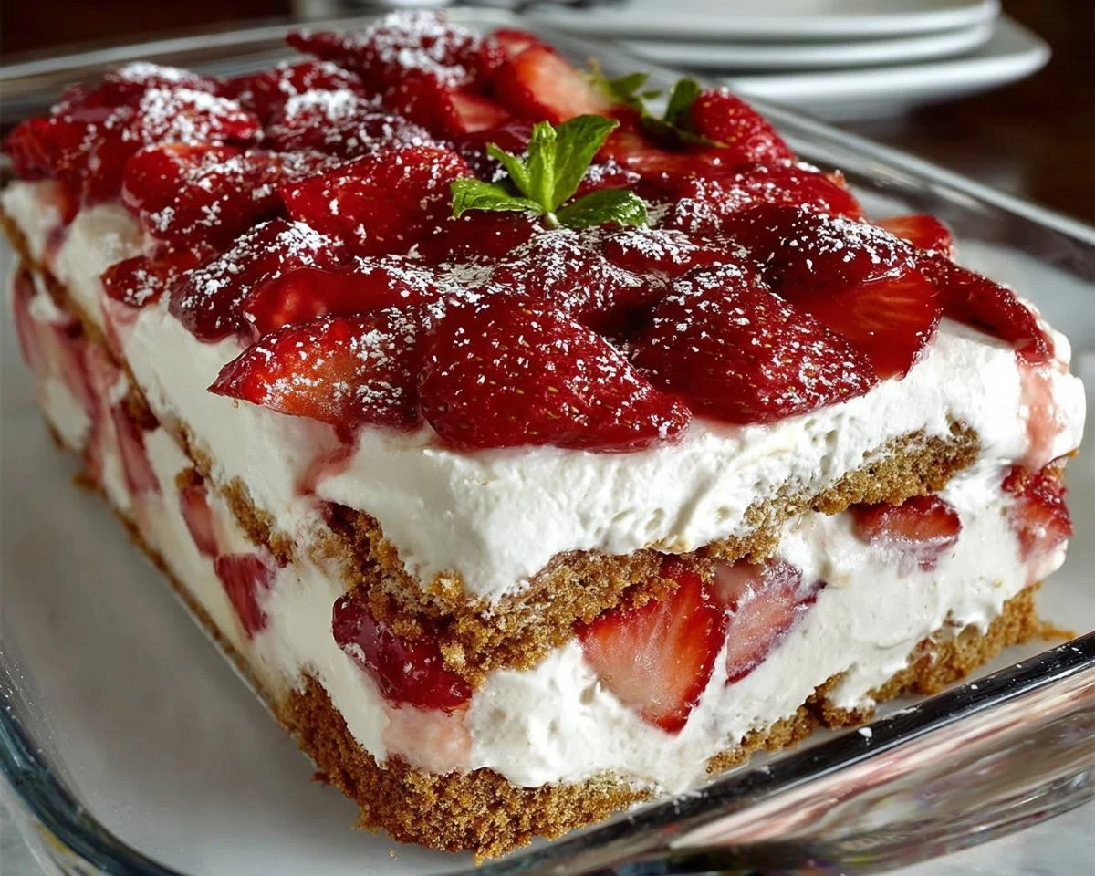 Strawberry Cream Cheese Icebox Cake