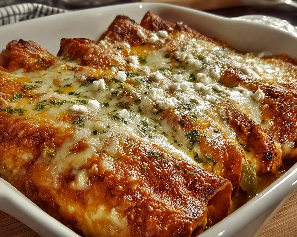 Supreme Sour Cream Chicken Enchiladas