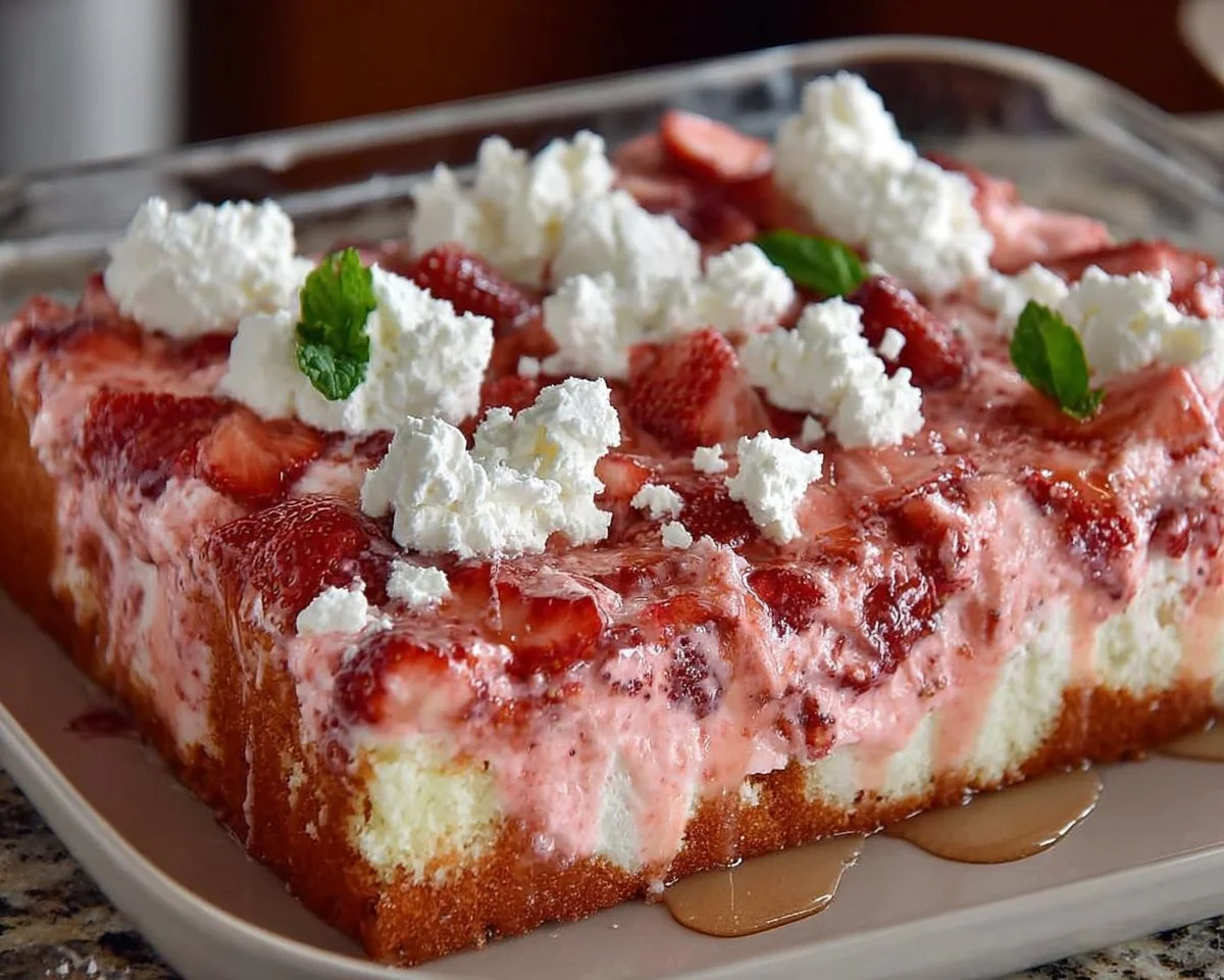 The Easiest Strawberry Cake